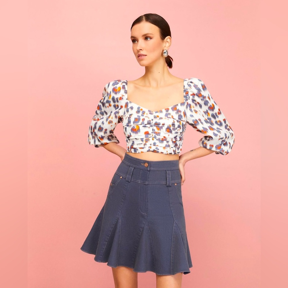 Nocturne Leopard Print Crop Top